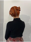 着物ヘアセット成人式ヘアセットリボンアレンジヘア表参道