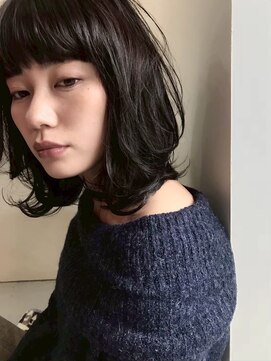 キース ヘアアンドメイク 恵比寿(kith. hair&make) ミディアムレイヤー/顔まわりカット/コテ巻きカール