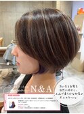 大人の白髪ぼかしハイライト カラー＋スタイリング