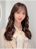 大人かわいい◇暗めまろやかモカブラウン顔周りレイヤー
