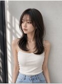 ハッシュカット_レイヤーカット顔周り前髪カット韓国調布ウルフ