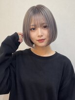 エニル 越谷店(enil)&nbsp;＊シルバーアッシュ×ボブ[ダブルカラー/ハイライト/似合わせ]