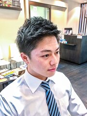 爽やかラウンドアップバング・Hommehair2nd櫻井