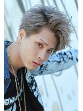 リップスヘアー 銀座(LIPPS hair) シャンパンスラッシュアッパー オールバック イメチェン刈り上げ