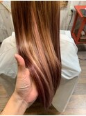 シールエクステ　ピンク    髪質改善