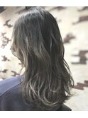バレイヤージュ×アッシュグレー