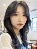 #レイヤーカット#前髪カット#韓国ヘア#くびれヘア#ウルフカット