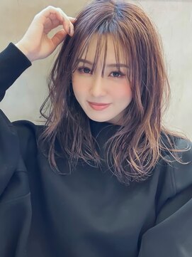 アグ ヘアー アシリ 千歳長都店(Agu hair asir) 《Agu hair》ウェット質感のウェーブミディ