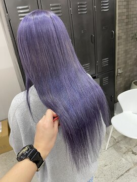 アネラ(Anela) シールエクステ付けたままラベンダーアッシュカラー【平本】