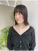 ラウンドバング×タイトボブ
