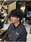 波巻きパーマ　波巻きスパイラルパーマ　プードルパーマ　メンズ