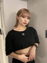 切りっぱなしボブ エアリーロング 美髪 ピンクブラウン