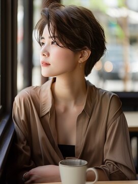 アルトリスト(Altruist Aging×HAIR&SPA) ☆イメチェンピンクベージュアンブレラカラー前髪クールショート