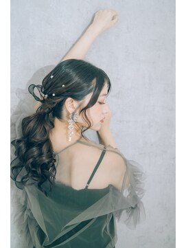 ヘアメイクアンドセットサロン リッコ(Hair make&set salon Ricco) 大人可愛いローポニーテール/梅田ヘアセットRicco/kb