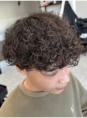 波巻きパーマメンズパーマメンズヘアツーブロックツイストパーマ