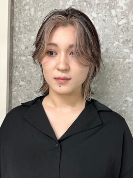 サンク 原宿 表参道(cinq) フェイスフレーミングインナーカラーイヤリングカラーハイライト