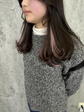 ルーツアイリー 心斎橋(ROOTS IRIE) 韓国ミディアムレイヤー/エクステハイライト/シール/ピンク