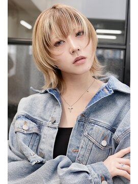 ラック 表参道(LUCK) 2025ss/ハイトーン/ウルフ/キャメルブラウン/ブリーチ/20代/30代