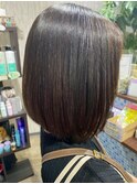モダンでスタイリッシュな前下がりボブ/トリートメント/髪質改善
