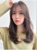 似合わせカット外ハネボブワンカール薄めバング#511f0425