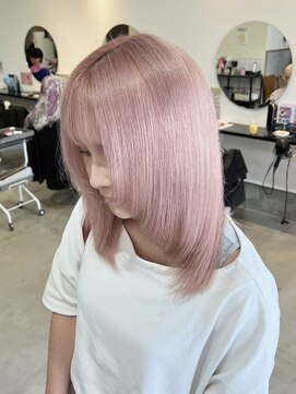 ラック 表参道(LUCK) ペールピンク/ピンクベージュ/ケアブリーチ/デザインカラー/原宿