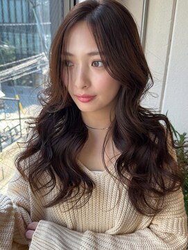 韓国レイヤーカット髪質改善ダークブラウンツヤ髪20代30代