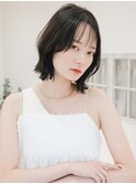 韓国風黒髪ボブ