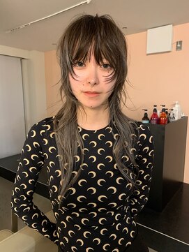 ペレ 原宿(PELE) ダークパープルナチュラルショート夏のヘアアレンジ原宿