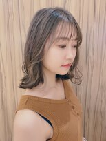 ウエストリー(WESTORY)&nbsp;#ミディアム#シースルーバング#茶髪＃顔まわり#20代#30代