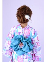 アース コアフュールボーテ 新潟紫竹山店(EARTH coiffure beaute)&nbsp;＜浴衣アレンジ＞ふんわりルーズな編込みアップヘア