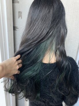 ボタニウム バイ アールサロン(BOTANIUM by RrSALON) インナーカラーエメラルドグリーン☆AMU