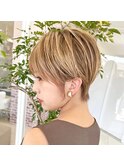 丸みショート/髪質改善/ベージュ/透明感/20代30代40代50代