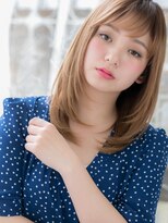 モッズヘア 越谷(mod's hair)&nbsp;★斜めバング外国人風ハイライト前下がりカール20代30代40代★9