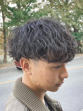 ミオ ゾーン(Mio'' ZONE) 東大阪長瀬メンズ専門美容室ZONE波巻きマッシュパーマ