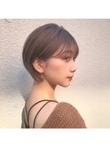 [代々木]ナチュラルピンクスイートAラインの甘辛ショートボブ