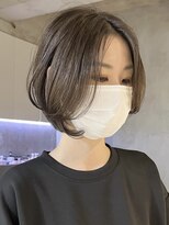 ディバイン 船橋店(divine)&nbsp;大人ショートボブグレージュカラーココアベージュカラー前髪なし