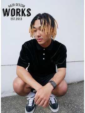 ワークス ヘアデザイン(WORKS HAIR DESIGN) メンズドレッドヘア　グラデーションカラー