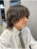 ハイライト/マッシュパーマ/ウルフ/アッシュブラック[渋谷]