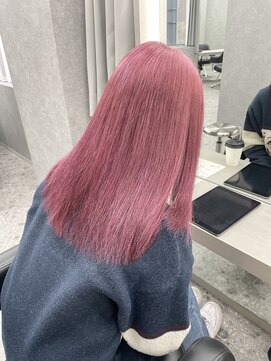 天神美容室 ブリーチ×ピンクカラー