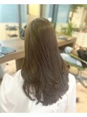 透明感カラー、オリーブベージュ