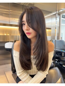 ノク(nok) レイヤーカット_カールセミディシアカラー