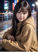 艶ロング髪質改善トリートメントナチュラルレイヤー小顔カット
