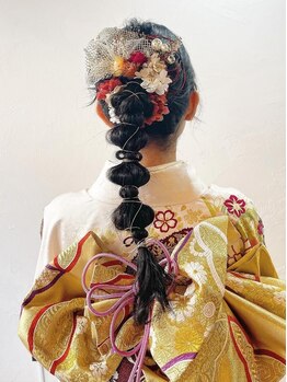 ブーケ(bouquet)の写真/【女性stylistのみのプライベートsalon】可愛い×お洒落×スピーディー×崩れないが自慢！特別な一日に♪