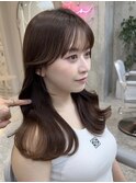 メルティカラー×フェミニンロング[似合わせカット/韓国]