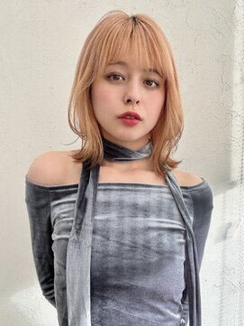 キラ 原宿(KILLA) 外ハネボブ/ダブルカラー/ハイトーンカラー/ホワイトブロンド/