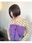 【TALO】ボブとラベンダーブラウン