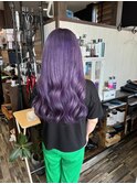 20代30代40代ペールパープルシースルーバング韓国ウェーブ