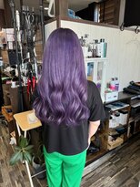 ヘアー リードレス(hair Re:dress)&nbsp;20代30代40代ペールパープルシースルーバング韓国ウェーブ