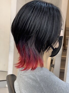 ミーム 原宿 表参道(meme) ”インナーカラー×ウルフ