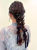 ヴィーナス 倉敷店(Ve-nus)&nbsp;編みおろしツイン/ヘアセット/リボン/結婚式